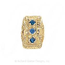 GS091 S - 14 Karat Gold Sapphire Slide 